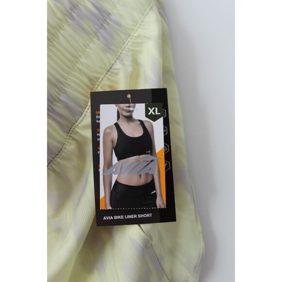 Avia Womens Bike Liner Short Yellow Mist Size XL NWT - Picture 6 of 6